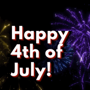 A Fireworks Display With The Words " Happy 4Th Of July " GIF