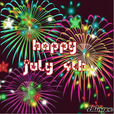 A Fireworks Display With The Words Happy July 4Th On It GIF