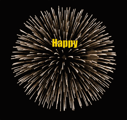 A Fireworks Display With The Words Happy New Year 2020 GIF