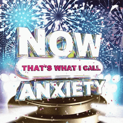 A Fireworks Display With The Words Now That 'S What I Call Anxiety GIF