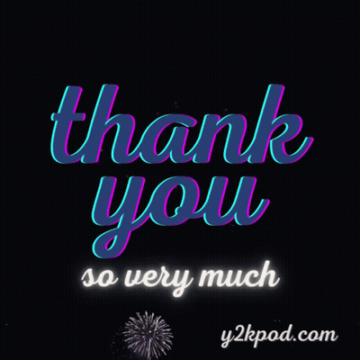 A Fireworks Display With The Words Thank You So Very Much Below It GIF