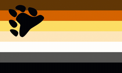 A Flag With A Black Paw Print In The Center GIF