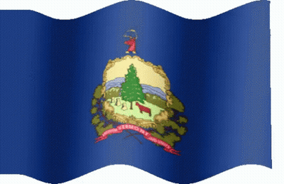 A Flag With A Deer On Top Of It That Says Patriot On It GIF