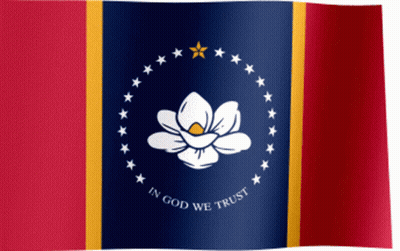 A Flag With A Flower And The Words In God We Trust On It GIF