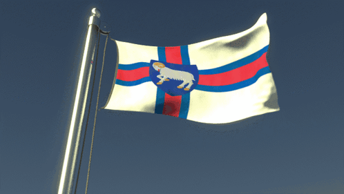 A Flag With A White Sheep On It GIF