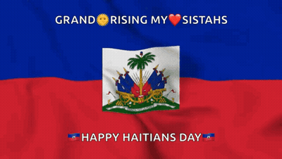 A Flag With The Words Grand Rising My Sistahs On It GIF