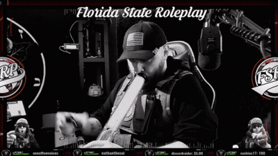 A Florida State Roleplay Screen Shows A Man Holding A Gun GIF