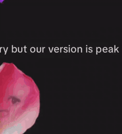 A Flower With A Woman 'S Face On It And The Words Reply And Peak Behind It GIF