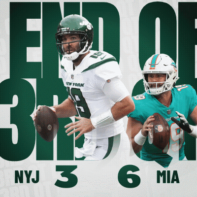 A Flyer For The Ny Jets And Miami Dolphins GIF
