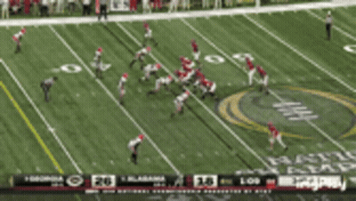 A Football Field With The Number 30 On The Side GIF