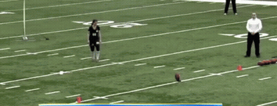 A Football Field With The Number 40 On The Sidelines GIF
