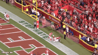 A Football Field With The Word Stop Hate On It GIF