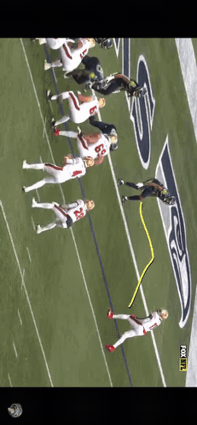A Football Game Being Played On Fox Nfl GIF