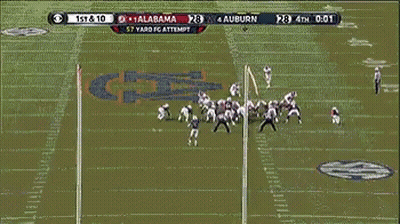 A Football Game Between Alabama And Auburn Is Being Shown On Cbs GIF