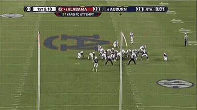 A Football Game Between Auburn And Alabama Is Being Played GIF