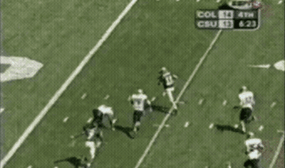 A Football Game Between Colts And Csu Is Being Shown On Tv GIF