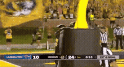 A Football Game Between Louisiana Tech And Missouri State University GIF