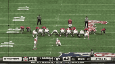 A Football Game Between Ohio And Georgia Is Being Played GIF