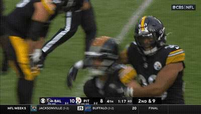 A Football Game Between Pittsburgh And Buffalo GIF