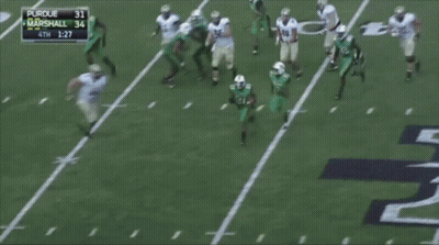 A Football Game Between Purdue And Marshall Is Going On GIF