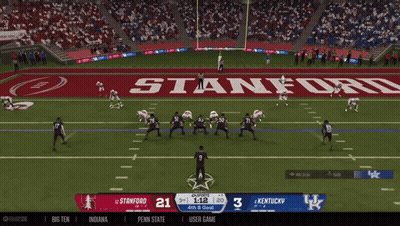 A Football Game Between Stanford And Kentucky Is Underway GIF