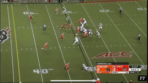A Football Game Between Syracuse And Nc State Is Going On GIF