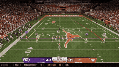 A Football Game Between Tcu And Kent State Is Being Played GIF