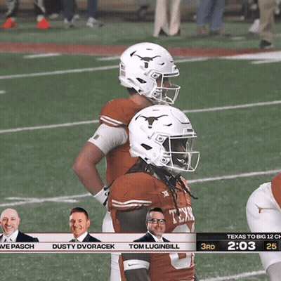 A Football Game Between Texas And Big 12 Is Being Played GIF
