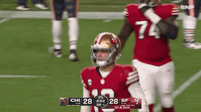 A Football Game Between The 49Ers And The Bears Is Underway GIF