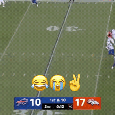 A Football Game Between The Buffalo Bills And Broncos GIF