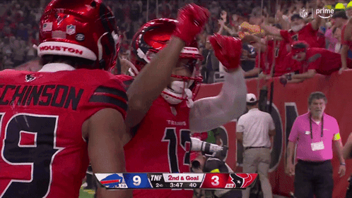 A Football Game Between The Buffalo Bills And The Houston Texans Is Underway GIF