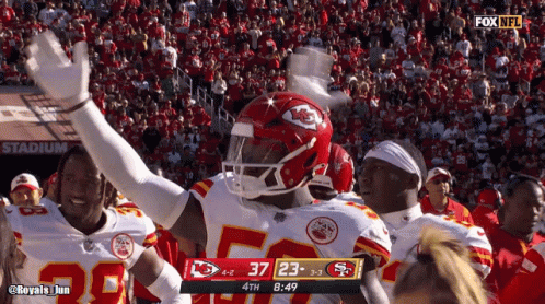 A Football Game Between The Chiefs And The 49Ers Is Being Broadcast On Fox Nfl GIF