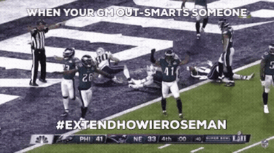 A Football Game Between The Eagles And The Patriots Is Being Played GIF