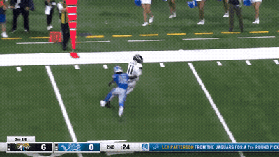 A Football Game Between The Jaguars And Detroit Lions GIF