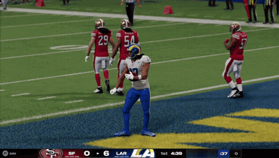 A Football Game Between The Rams And The 49Ers GIF
