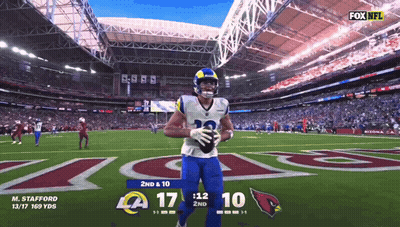 A Football Game Between The Rams And The Cardinals On Fox Nfl GIF