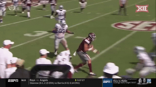 A Football Game Between The Rays And The Angels GIF