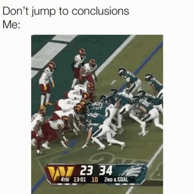 A Football Game Between The Redskins And The Eagles GIF