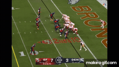 A Football Game Between The San Francisco 49Ers And The Den Browns GIF
