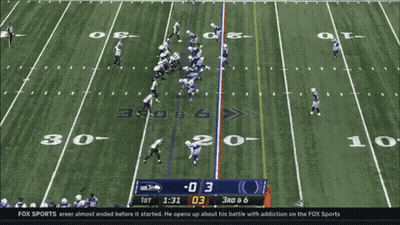 A Football Game Between The Seahawks And The Patriots Is Being Shown On Fox Sports GIF