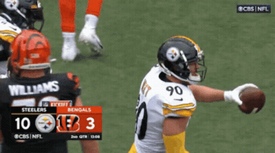 A Football Game Between The Steelers And The Bengals Is Underway GIF