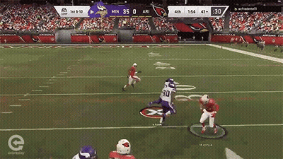 A Football Game Between The Vikings And The Arizona Cardinals GIF