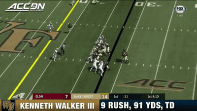 A Football Game Between Wake Forest And Elon Is Being Played GIF