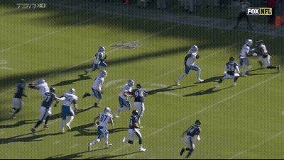 A Football Game Is Being Broadcast On Espn GIF