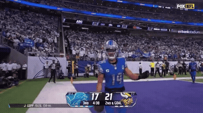 A Football Game Is Being Played And The Score Is 17 To 21 GIF