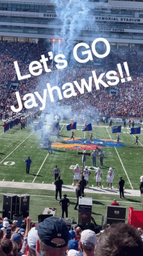 A Football Game Is Being Played At David Memorial Stadium GIF