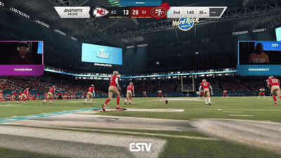 A Football Game Is Being Played At The Hard Rock GIF