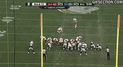 A Football Game Is Being Played Between 4Th And 12 Kc And 5D GIF