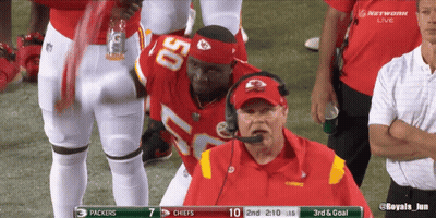 A Football Game Is Being Played Between The Chiefs And Packers GIF