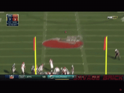 A Football Game Is Being Played Between The Jets And Dolphins GIF